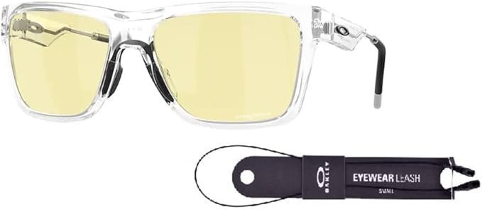 Oakley NXTLVL OO9249 Gaming Collection Rectangle Blue Light Blocking Glasses for Men Leash + Designer iWear Kit