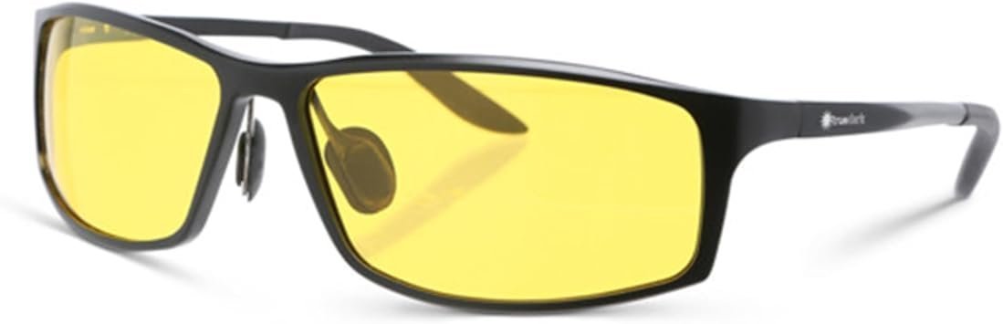 TrueDark Daylights Amber Elite Blue Light Blocking Glasses to Reduce Eye Strain and UV Glare for Increased Energy - Men & Women, Computer Screen, Gaming, TV, Phone - by Dave Asprey