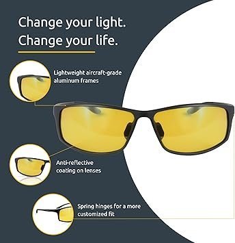 TrueDark Daylights Amber Elite Blue Light Blocking Glasses to Reduce Eye Strain and UV Glare for Increased Energy - Men & Women, Computer Screen, Gaming, TV, Phone - by Dave Asprey