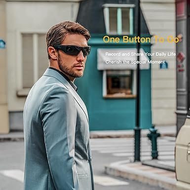 OhO sunshine Camera Sunglasses,4K Video 24M Resolution H.265 Smart Glasses with Built-in Memory for Outdoor Adventure