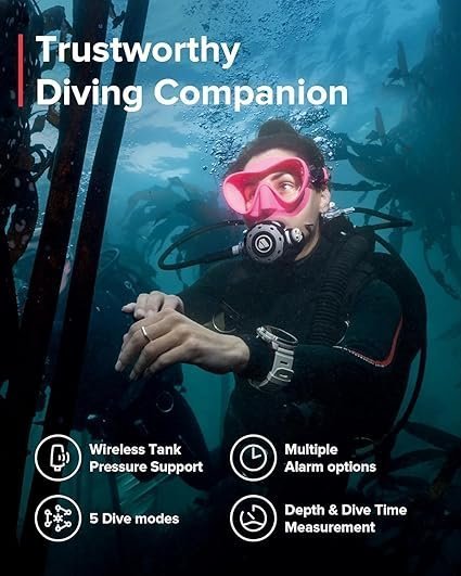SUUNTO Ocean Dive Computer (Sand) + Tank Pod Combo, GPS Multisport Watch for Training, Underwater Route Tracking & Wireless Tank Pressure Monitor