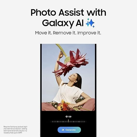 Samsung Galaxy S24 FE AI Phone, 256GB Unlocked Android Smartphone, High-Res 50MP Camera, Long Battery Life, AMOLED Bright Display, US Version, 2024, US 1 Yr Warranty, Blue