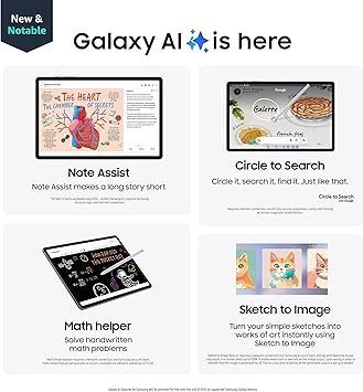 Samsung Galaxy Tab S10+ Plus 12.4” 512GB Android Tablet, Galaxy AI Tools, Circle to Search, AMOLED 2X Display, Long Battery Life, Durable Design, S Pen for Note-Taking, US Version, Moonstone Gray