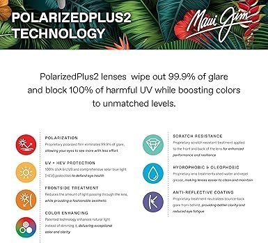 Maui Jim Men's and Women's Hookipa Polarized Rimless Reading Sunglasses