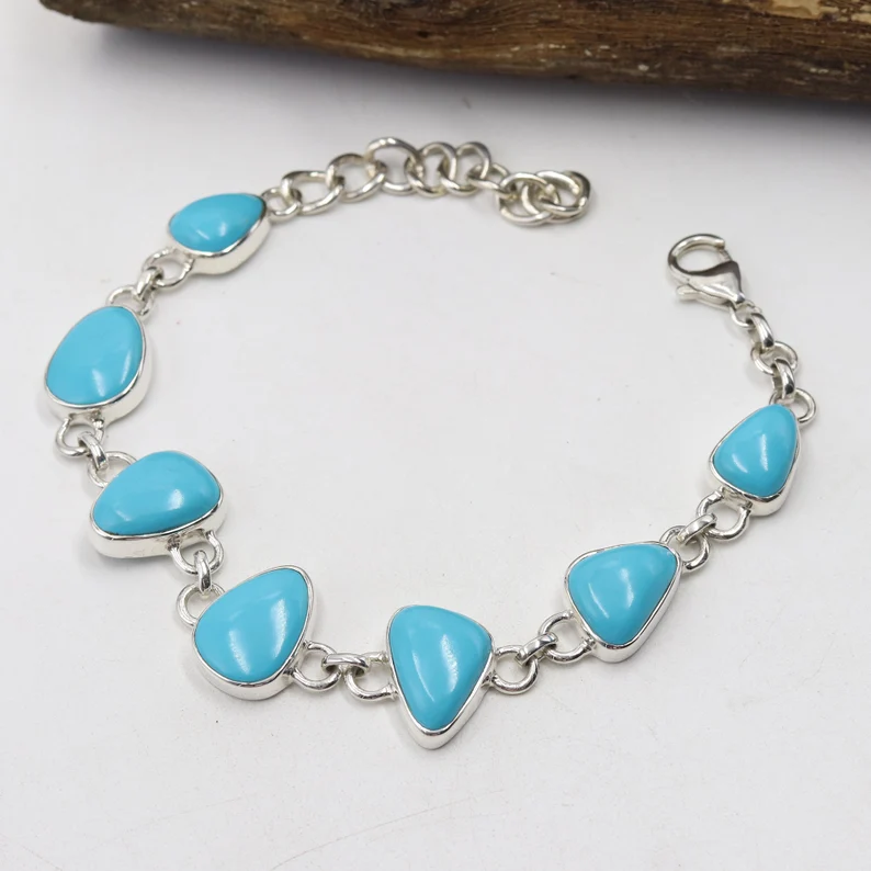 Turquoise Bracelet, Sterling Silver Bracelet,